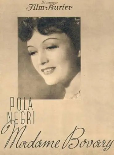 Madame Bovary mit Pola Negri Illustrierter Filmkurier 2635