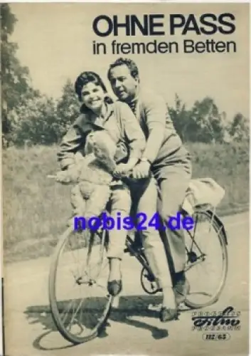 Ohne Pass in fremden Betten - DEFA-Film mit Miroslav Hornicek Christel Bodenstein Eva-Maria Hagen 112/65 Progress Programm