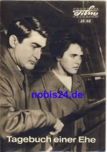 Tagebuch einer Ehe - Tschechoslowakischer Film 25/65 Progress Programm