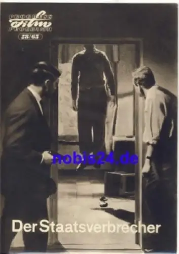 Der Staatsverbrecher - Sowjetischer Film 28/65 Progress Programm