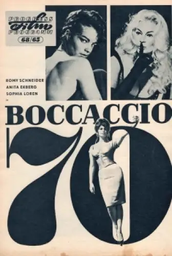 Boccaccio 70 Italienische Film mit Romy Schneider, Anita Ekberg, Sophia Loren  68/65 Progress Programm