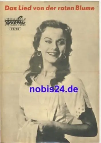 Das Lied von der roten Blume - Schwedischer Film  mit Jarl Kulle Anita Björk 47/65 Progress Programm