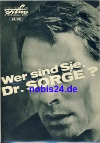 Wer sind Sie Dr. Sorge ? mit Thomas Holtzmann Keiko Kishi Mario Adorf 13/65 Progress Programm