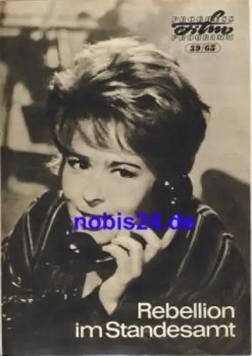 Rebillion im Standesamt - Tschechoslowakischer Film  39/65 Progress Programm