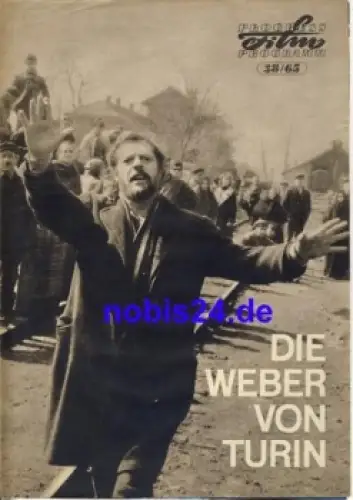 Die Weber von Turin - Italien Frankreich mit Marcello Mastroianni Renato Salvatori 38/65 Progress Programm