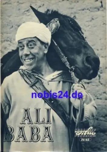 Ali Baba - Französischer Film mit Fernandel Samia Gamal Henri Vilbert 74/65 Progress Programm