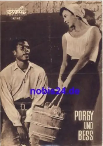 Porgy und Bess - USA mit Sidney Poitier Dorothy Dandridge Sammy Davis jr 97/65 Progress Programm