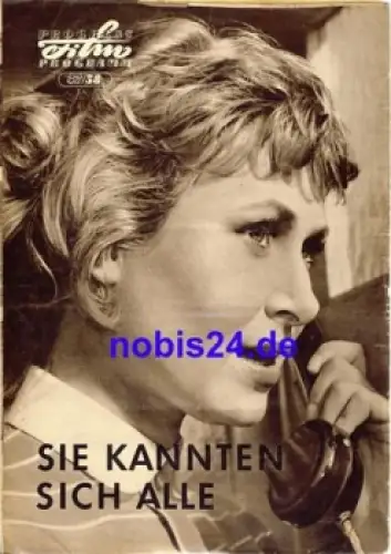 Sie kannten sich alle - DEFA-Film mit Sonja Sutter Paul R Henker Horst Drinda 37/58 Progress Programm