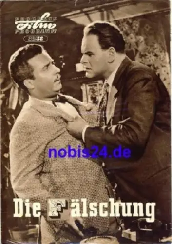 Die Fälschung - Tschechoslowakischer Film 38/58 Progress Programm