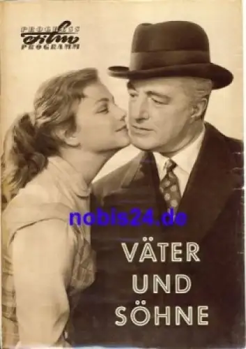 Väter und Söhne - Italienischer Film  4/58 Progress Programm Vittorio de Sica Marcello Mastroianni
