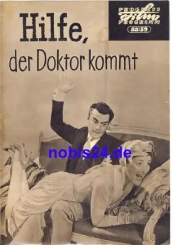 Hilfe der Doktor kommt mit Dirk Bogarde Muriel Pavlow Donald Sinden 88/59 Progress Programm