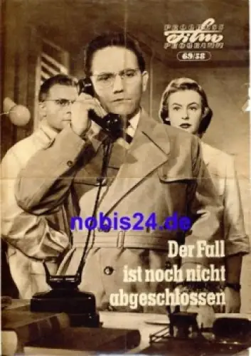 Der Fall ist noch nicht abgeschlossen - Tschechoslowakischer Film 69/58 Progress Programm