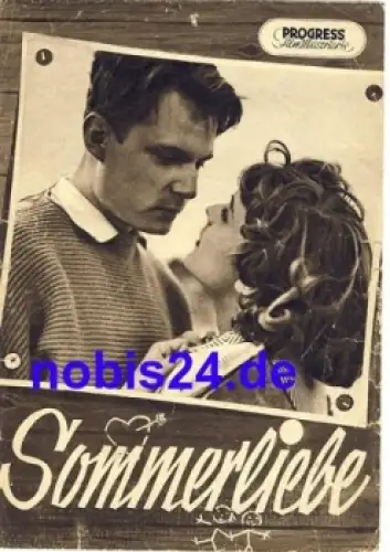 Sommerliebe DEFA-Film mit Maria Buschhoff. Lothar Blumhagen 18/55 Progress Filmillustrierte