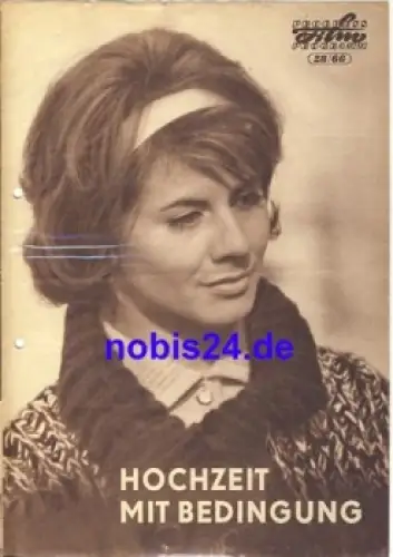Hochzeit mit Bedingung - Tschechoslowakischer Film 28/66 Progress Programm