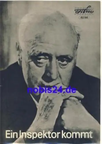 Ein Inspektor kommt (an Inspector Calls) Englischer Film mit Alastair Sim Olga Lindo Arthur Young 43/66 Progress Programm