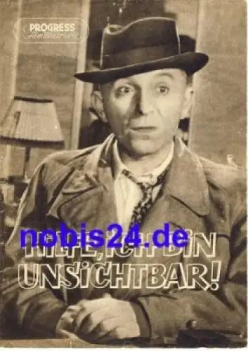 Hilfe Ich bin unsichtbar mit Theo Lingen  Inge Landgut Fita Benkhoff 50/57 Progress Filmillustrierte