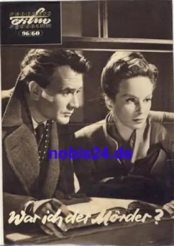 War ich der Mörder ? Englischer Film mit John Mills Jean Greenwood 96/60 Progress Programm