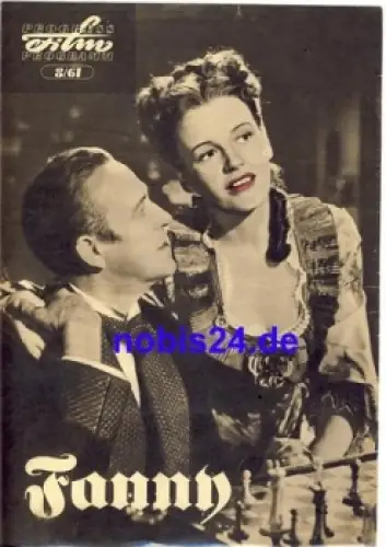 Fanny 8/61 Progress Programm mit Phyllis Calvert, Stewart Granger