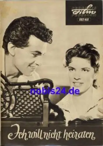 Ich will nicht heiraten - Rumänischer Film 117/61 Progress Programm