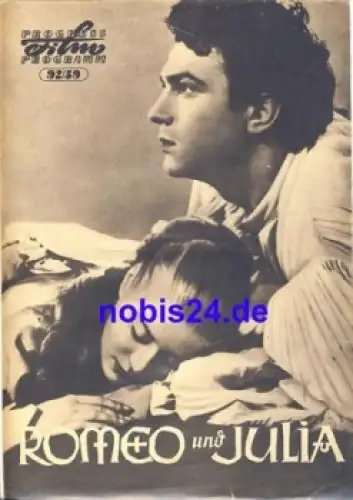 Romeo und Julia mit Laurence Harvey, Susan Shentall, Flora Robson 92/59 Progress Programm