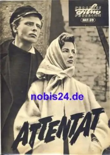 Attentat -polnischer Film 107/59 Progress Programm