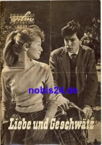 Liebe und Geschwätz - Italienischer Film mit Vittorio De Sica Elsa Cegani 68/59 Progress Programm