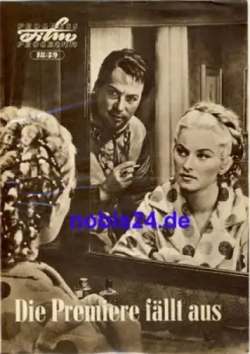 Die Premiere fällt aus DEFA-Film mit Christine Laszar, Peter Herden, Rudolf Ulrich 18/59 Progress Programm