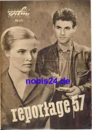 Reportage 57 DEFA-Film mit Annekatrin Bürger Manfred Krug Herbert Köfer 36/59 Progress Programm
