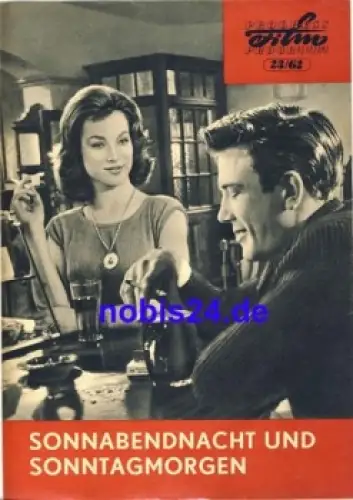 Sonnabendnacht und Sonntagmorgen 23/62 Progress Programm Albert Finney