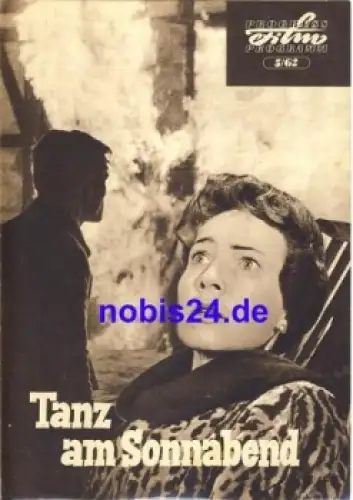Tanz am Sonnabend DEFA-Film mit Johannes Arpe, Ruth Kommerell 5/62 Progress Programm