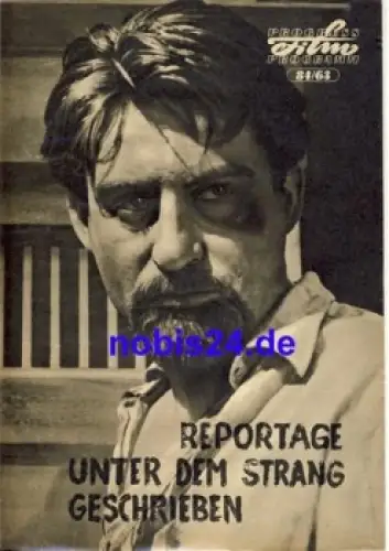 Reportage unter dem Strang geschrieben - Tschechoslowakischer Film 84/63 Progress Programm