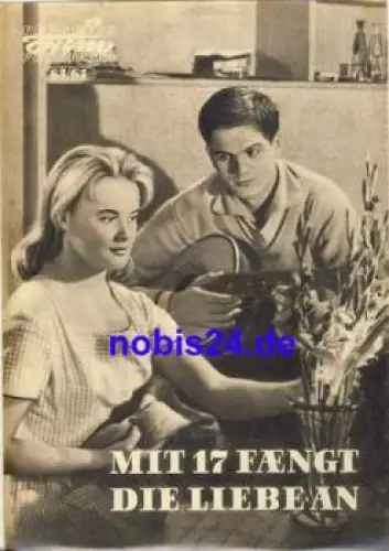 Mit 17 fängt die Liebe an - Tschechoslowakischer Film 63/63 Progress Programm
