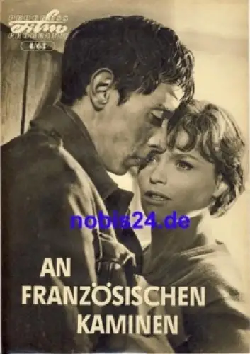 An französischen Kaminen DEFA-Film mit Angelica Domröse, Arno Wyzniewski 4/63 Progress Programm