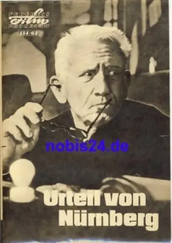 Urteil von Nürnberg US-Flm mit Spencer Tracy, Burt Lancaster, Richard Widmark 134/63 Progress Programm