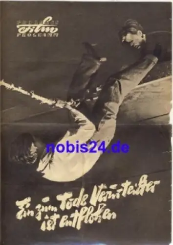 Ein zum Tode Verurteilter ist entflohen mit Francoise Leterrier, Charles le Clainche 120/57 Progress Programm