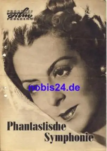 Phantastische Symphonie französischer Film mit Jean Louis Barrault Bernard Blier 13/58 Progress Programm
