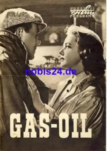 Gas - Oil französischer Film mit Jean Gabin Jeanne Moreau 78/57 Progress Programm