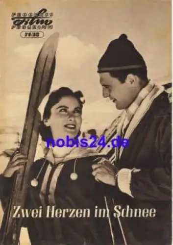 Zwei Herzen im Schnee - Jugoslawischer Film 74/58 Progress Programm