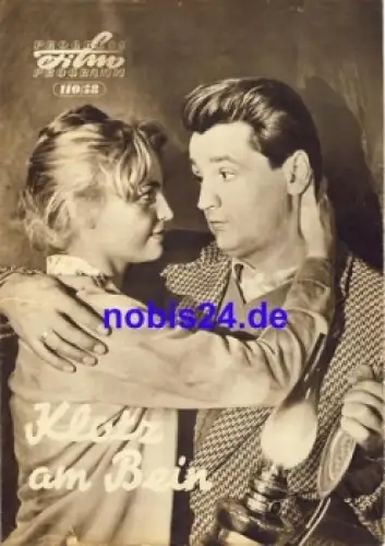 Klotz am Bein DEFA-Film mit Horst Drinda, Marianne Wünscher 110/58 Progress Programm