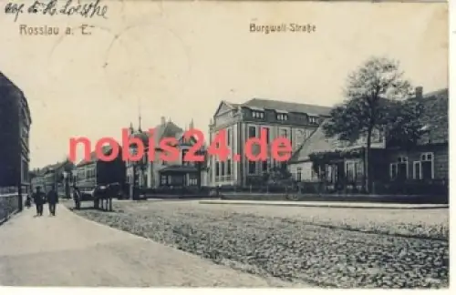 Rosslau Dessau Burgwall Strasse o ca. 1927