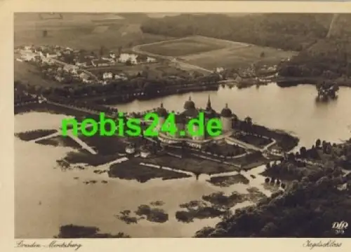 01468 Moritzburg Jagdschloss Luftbild  *ca.1940