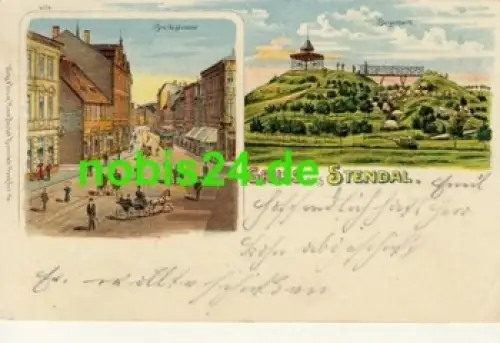 39576 Stendal Litho Breitestrasse Park o 7.5.1901