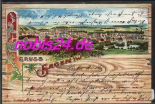 Hagen Westfalen Litho Jugendstil o ca.1900