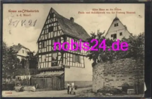 56862 Pünderich Mosel Altes Haus an der Fähre o 1921