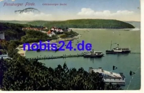 Flensburg Förde Schiffe Bucht o 1922