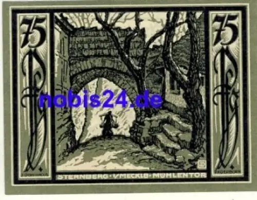 19406 Sternberg Notgeld 75 Pfennige 1922