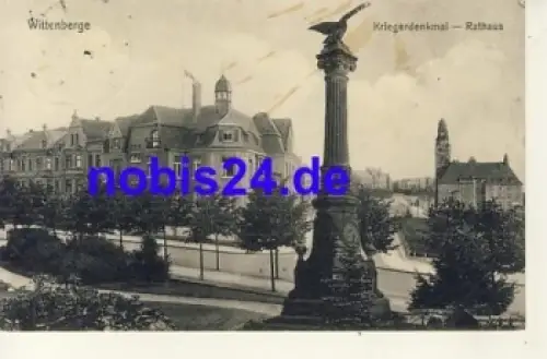 19322 Wittenberge Kriegerdenkmal Rathaus o 1916