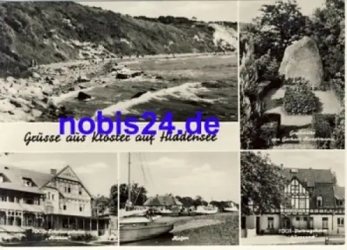 18565 Kloster Insel Hiddensee Mehrbildkarte o ca.1970