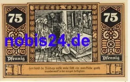 19336 Wilsnack Notgeld 75 Pfennige 1922
