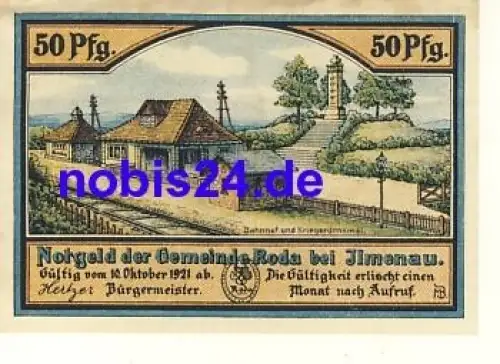 98693 Ilmenau Notgeld 50 Pfennige 1921